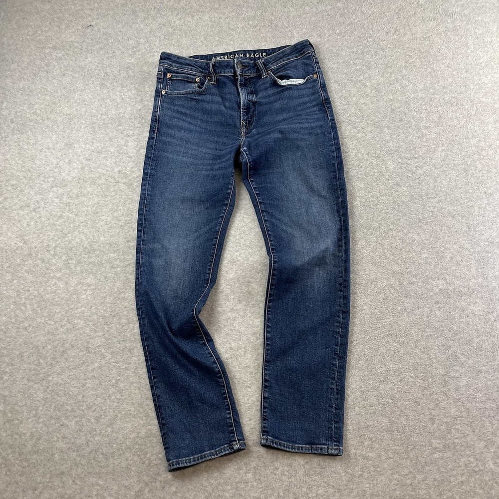 American Eagle Jeans Men 33x32 (33x31) Slim Straight Denim  Airflex+ Stretch